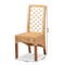 Baxton Studio Moscow Modern Bohemian Natural Brown Rattan and Walnut Brown Mahogany Wood 2Piece Dining Chair Set 211-2PC-12764-ZORO - alternate 3